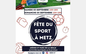  Fête du sport 03 et 04 septembre à Metz