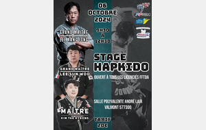 STAGES HAPKIDO VALMONT 5 ET 6 OCTOBRE 2024